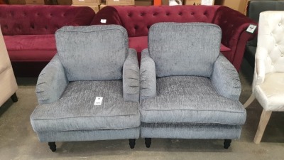 2 x GREY SINGLE CHAIRS