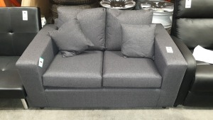 1 X CHARCOAL ALICANTE 2 SEATER SOFA