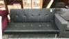 1 X BAILEY BLACK CLACK SOFA BED