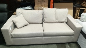1 X BEIGE 2 SEATER SOFA