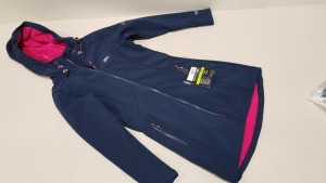 5 X BRAND NEW TRESPASS WATERPROOF AND WINDPROOF NAVY JACKETS SIZE XXS