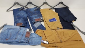 6 X PAIRS OF BRAND NEW G-STAR RAW JEANS IN VARIOUS STYLES & COLOURS IE. LIGHT BLUE, DARK BLUE AND GREY ETC - RRP £480 - SIZE 29