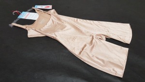 12 X BRAND NEW SPANX OPEN-BUST MID THIGH BODY SHAPER, VERY BARE COLOUR, SIZE SMALL (UK 8-10)