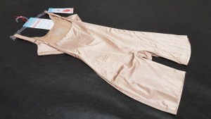 12 X BRAND NEW SPANX OPEN-BUST MID THIGH BODY SHAPER, VERY BARE COLOUR, SIZE SMALL (UK 8-10)