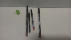 68 PIECE MIXED COSMETIC LOT CONTAINING 20 X NYX LIGHT BROWN EYE/EYEBROW PENCILS 20 X NYX COCOA LIP PENCILS 20 X NYX TANGERINE LIPLINER PENCILS 8 X LOREAL LE KHOL MIDNIGHT BLACK EYE PENCILS