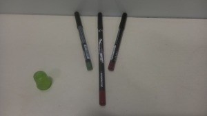 60 PIECE MIXED COSMETIC LOT CONTAINING 20 X NYX PRUNE LIPLINER PENCIL 20 X NYX MOSS EYE PENCILS 20 X NYX MAHOGANY LIP PENCILS