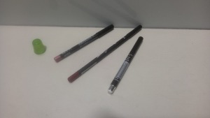 72 PIECE MIXED COSMETIC LOT CONTAINING 24 X NYX MAHOGANY LIP PENCILS 24 X NYX WHITE AUTO EYE PENCILS 24 X NYX BEIGE LIP LINER PENCILS