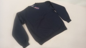 25 X BRAND NEW PAPINI NAVY SWEATSHIRTS - SIZE XS