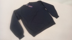 25 X BRAND NEW PAPINI NAVY SWEATSHIRTS - SIZE XS