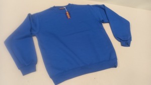 40 X BRAND NEW PAPINI ROYAL BLUE SWEATSHIRTS - SIZE XS