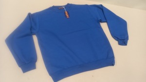 37 X BRAND NEW PAPINI ROYAL BLUE SWEATSHIRTS - SIZE XS