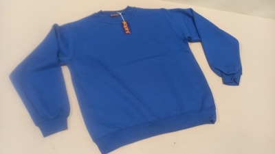 37 X BRAND NEW PAPINI ROYAL BLUE SWEATSHIRTS - SIZE XS