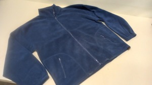 20 X BRAND NEW PAPINI NAVY FULL ZIP FLEECE JACKETS - SIZE XXL & SMALL