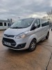 SILVER FORD TOURNEO CUSTOM 300 LTD E. ( DIESEL ) Reg : YD15 OUL Mileage : 134821 Details: 2 X KEYS. WITH V5 MOT EXPIRES 14/05/2022 TWIN SLIDING DOORS SIDE STEPS FULL LEATHER 9 SEATER FULL AIR CONDITIONED ENGINE: 2198CC - 3