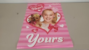 400 X BRAND NEW JOJO SIWA PINK WALL POSTERS - IN 4 BOXES ""FROM MY HEART TO YOURS""
