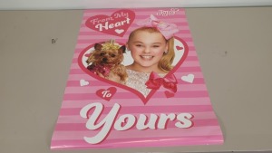 400 X BRAND NEW JOJO SIWA PINK WALL POSTERS - IN 4 BOXES ""FROM MY HEART TO YOURS""