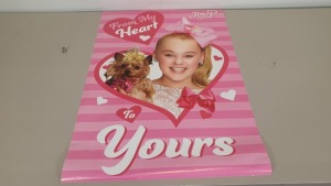 400 X BRAND NEW JOJO SIWA PINK WALL POSTERS - IN 4 BOXES ""FROM MY HEART TO YOURS""