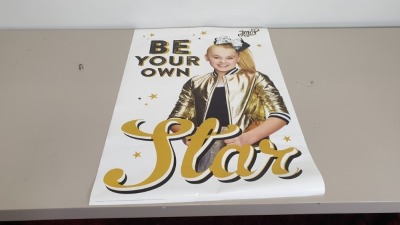 400 X BRAND NEW JOJO SIWA WALL POSTERS - IN 4 BOXES ""BE YOUR OWN STAR""