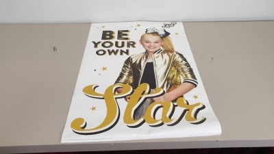 400 X BRAND NEW JOJO SIWA WALL POSTERS - IN 4 BOXES ""BE YOUR OWN STAR""