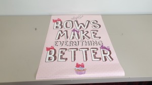 400 X BRAND NEW JOJO SIWA PINK WALL POSTERS - IN 4 BOXES ""BOWS MAKE EVERYTHING BETTER""