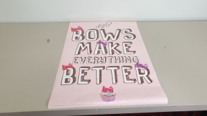 400 X BRAND NEW JOJO SIWA PINK WALL POSTERS - IN 4 BOXES ""BOWS MAKE EVERYTHING BETTER""