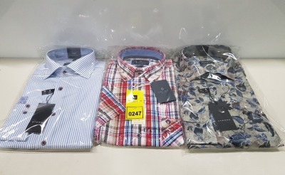20 X BRAND NEW MENS DESIGNER SHIRTS IN VARIOUS STYLES AND SIZES IE ETERNA AND HATICO SPORTS