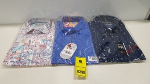 20 X BRAND NEW MENS DESIGNER SHIRTS IN VARIOUS STYLES AND SIZES IE FRESH FISH AND VENTI