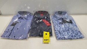 20 X BRAND NEW MENS DESIGNER SHIRTS IN VARIOUS STYLES AND SIZES IE ETERNA AND PURE