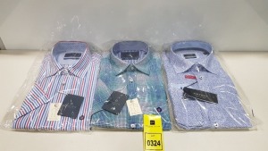 20 X BRAND NEW MENS DESIGNER SHIRTS IN VARIOUS STYLES AND SIZES IE HATICO