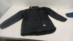 30 X BRAND NEW WINTERBOTTOMS REVERSIBLE WATERPROOF BLACK COLOURED COATS IN VARIOUS SIZES