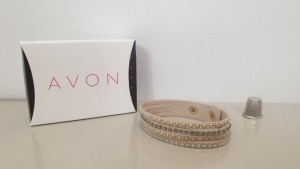 132 X BRAND NEW INDIVIDUALLY BOXED AVON RENATA MULTILAYER WRAP BRACELET (NUDE) IN 1 BOX