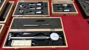 BOWERS BORE GAUGES 6-10MM, 10-20MM IN 2 CASES PLUS A DIAL BORE GAUGE 50-160MM