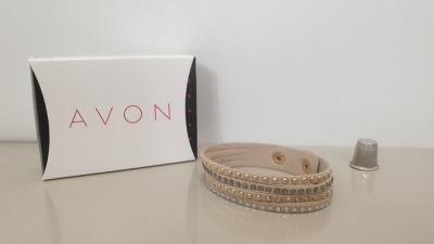 132 X BRAND NEW INDIVIDUALLY BOXED AVON RENATA MULTILAYER WRAP BRACELET (NUDE) IN 1 BOX
