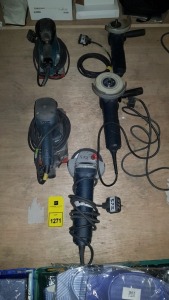 5 PIECE MIXED TOOL LOT TO INCLUDE 3 X BOSCH GWS11-125, 1 X BOSCH SANDER AND 1 X MAKITA SANDER