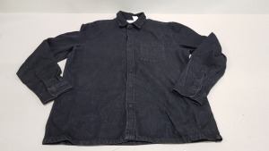 12 X BRAND NEW TOPMAN DENIM BUTTONED SHIRTS SIZE LARGE RRP £35.00 (TOTAL RRP £420.00)