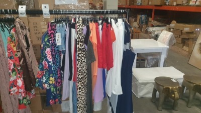 51 ITEMS OF LADIES CLOTHING IN VARIOUS STYLES & SIZES EG. MODA MADE IN ITALY, NEWGO, I-X LONDON