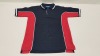 55 X BRAND NEW PAPINI VERONA NAVY/RED POLO SHIRTS - SIZE 5-6, 7-8, 9-10 AND 11-12YEARS