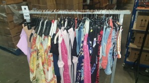 51 ITEMS OF LADIES CLOTHING IN VARIOUS STYLES & SIZES EG. MODA MADE IN ITALY, NEWGO, I-X LONDON