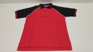60 X BRAND NEW PAPINI MILANO RED/BLACK POLO SHIRTS - SIZE 5-6 YEARS