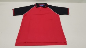 50 X BRAND NEW PAPINI MILANO RED/BLACK POLO SHIRTS - SIZE 11-12 YEARS