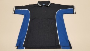 54 X BRAND NEW PAPINI LUCA NAVY/ROYAL POLO SHIRTS - SIZE 5-6 UP TO 11-12YEARS
