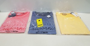 30 X BRAND NEW OLYMP COTTON T SHIRTS IN VARIOUS STYLES AND SIZES