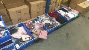 6 TRAYS OF LADIES CLOTHING IN VARIOUS STYLES & SIZES EG. I-X LONDON, MISSLOOK ETC. (TRAYS NOT