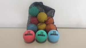120 X ADULT STRESS BALLS IN 12 DISPLAY BOXES (10 ASSORTED COLOURS PER BOX)