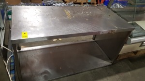 LARGE STAINLESS STEEL PREP TABLE