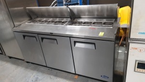 ATOSA STAINLESS STEEL 3 DOOR CHILLER UNIT WITH 20 POTS