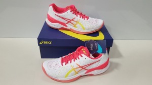 5 X BRAND NEW ASICS WOMENS SKY ELITE FF WHITE / LASER PINK SHOES UK SIZE 7.5