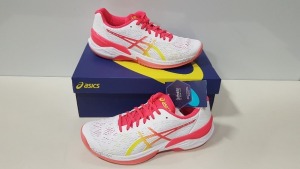 5 X BRAND NEW ASICS WOMENS SKY ELITE FF WHITE / LASER PINK SHOES UK SIZE 7.5