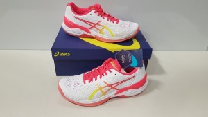 5 X BRAND NEW ASICS WOMENS SKY ELITE FF WHITE / LASER PINK SHOES UK SIZE 6