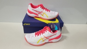 5 X BRAND NEW ASICS WOMENS SKY ELITE FF WHITE / LASER PINK SHOES UK SIZE 5.5